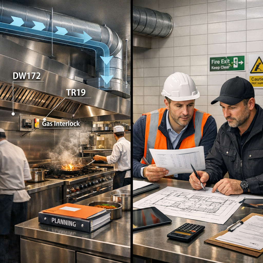 Commercial Kitchen Ventilation Regulations UK (2026): DW172, TR19, Costs & Compliance Checklist