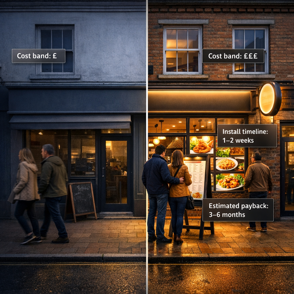Restaurant Signage ROI UK: Which Signs Drive Footfall Fast?