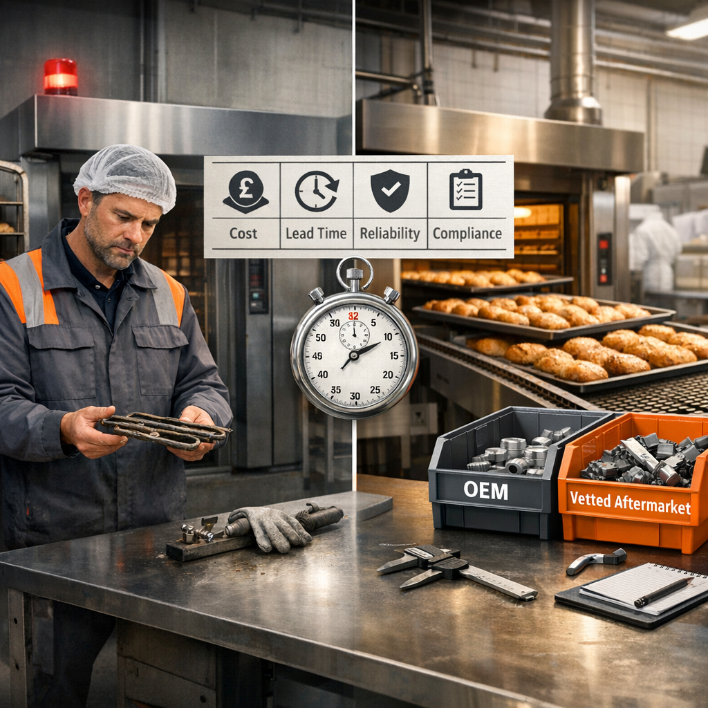 OEM vs Aftermarket Bakery Spare Parts UK: Cost, Risk & Downtime