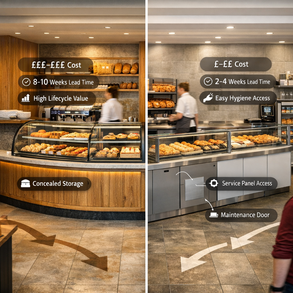 Bespoke vs Modular Bakery Counters UK: Cost, Lead Time and ROI