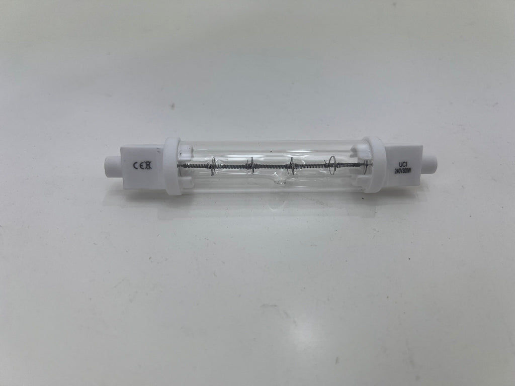 118mm 300W Infrared Linear Halogen R7s Jacketed Catering Heat Lamp - Norgroup
