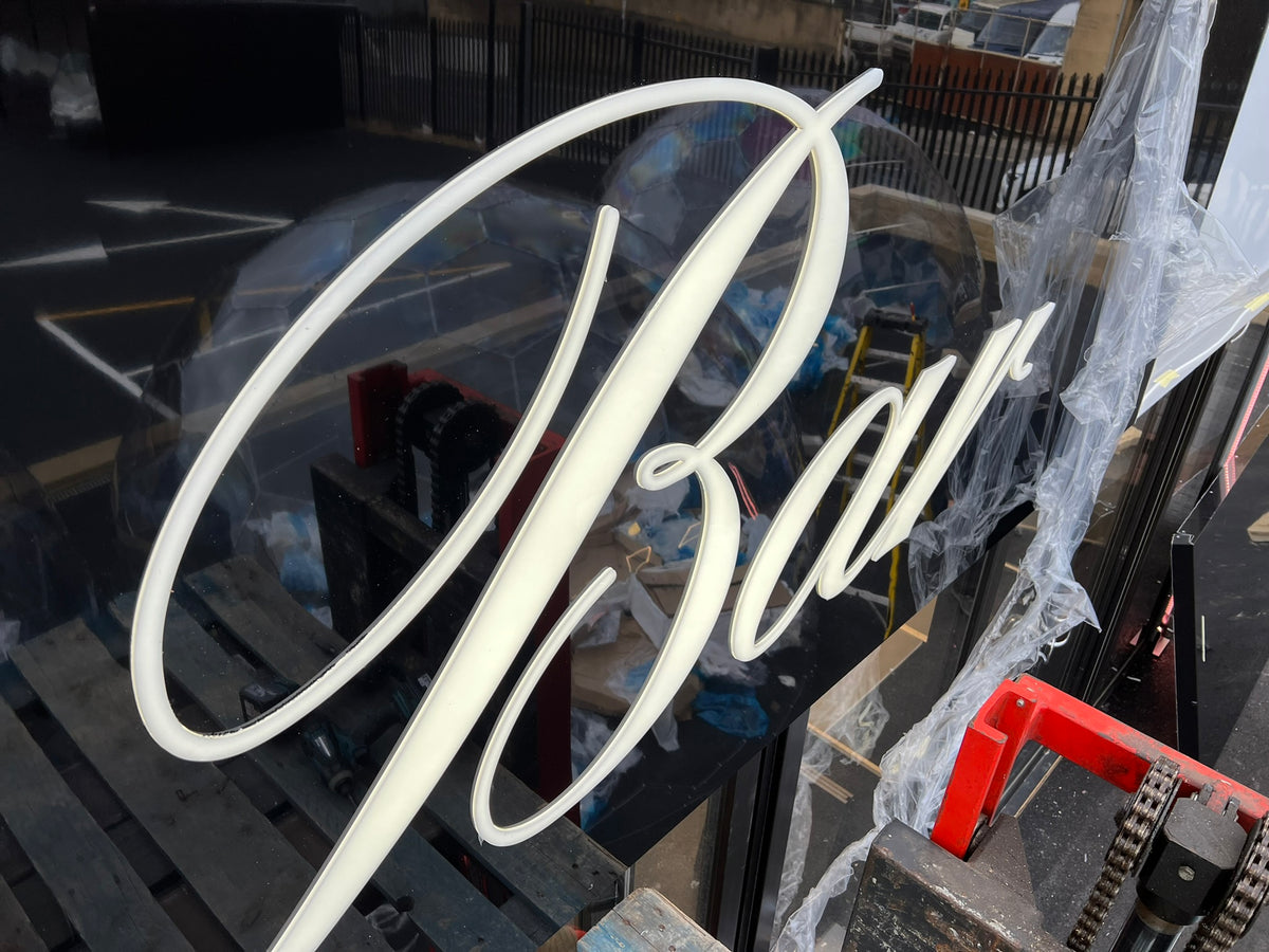 Illuminated Fret-Cut Sign Trays example