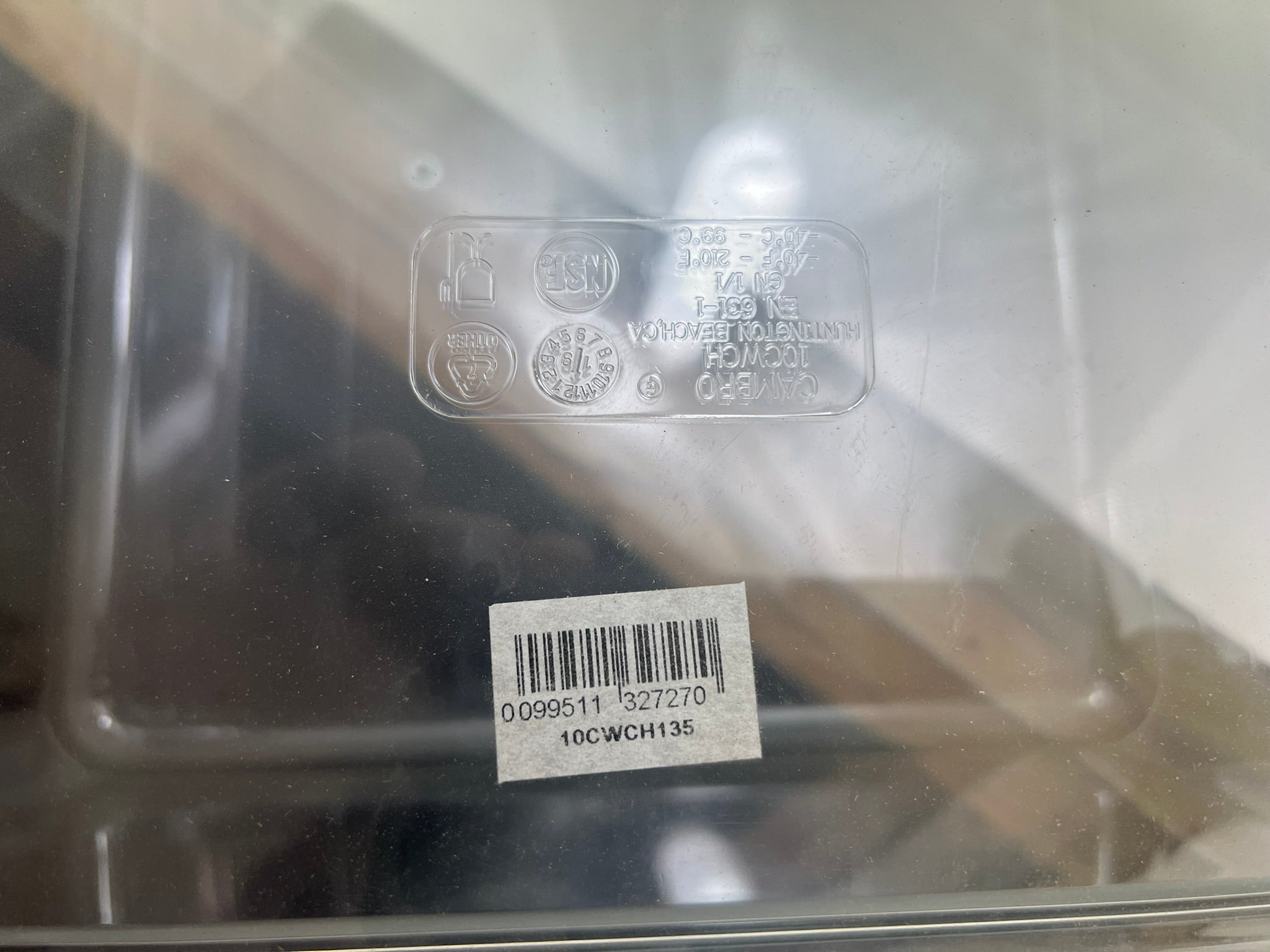 Cambro Clear 1/1 GN Tray includes Cover with Handle 10CWCH135 - Norgroup