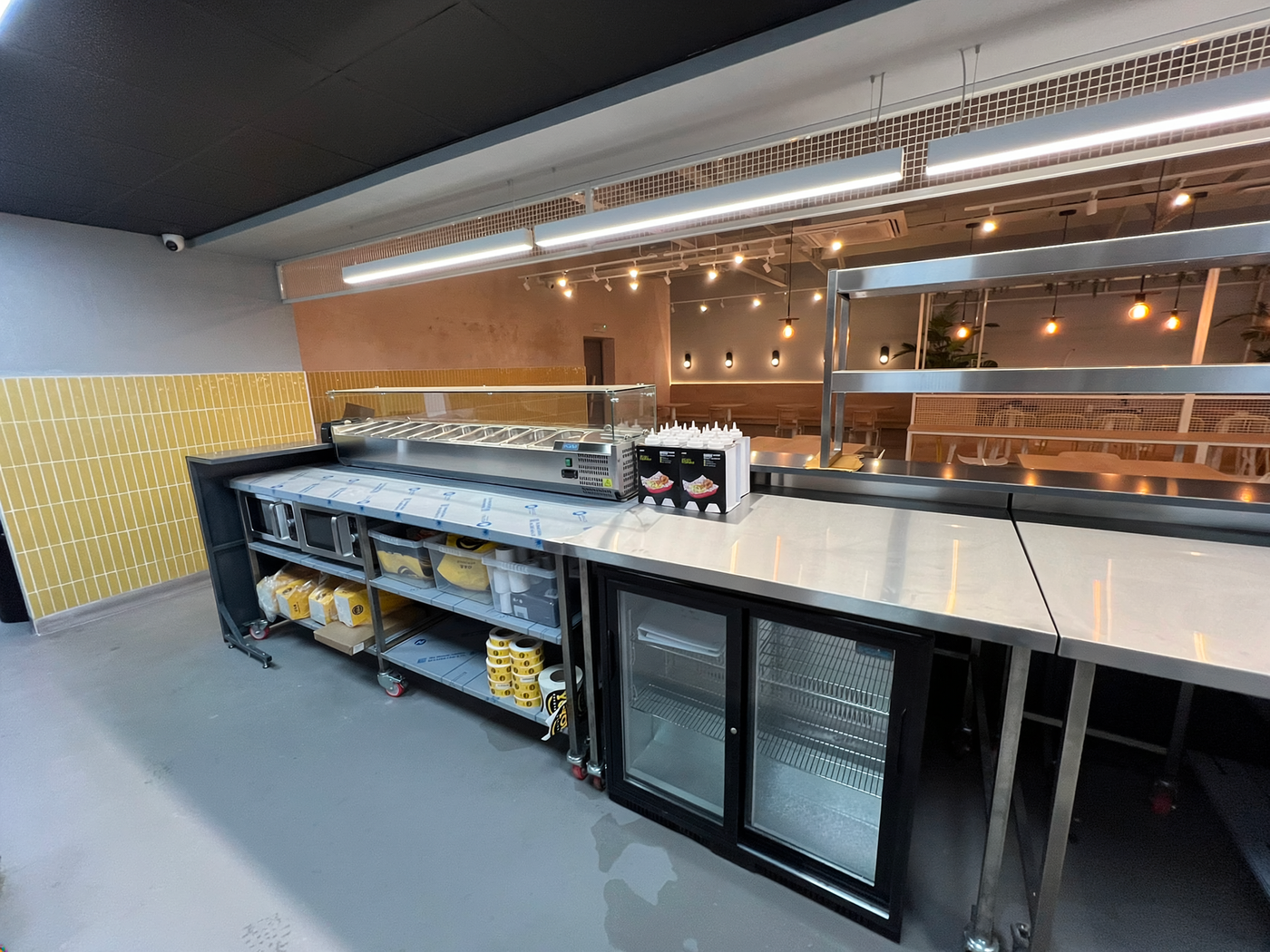 Bespoke stainless steel fabrication for a commercial kitchen project