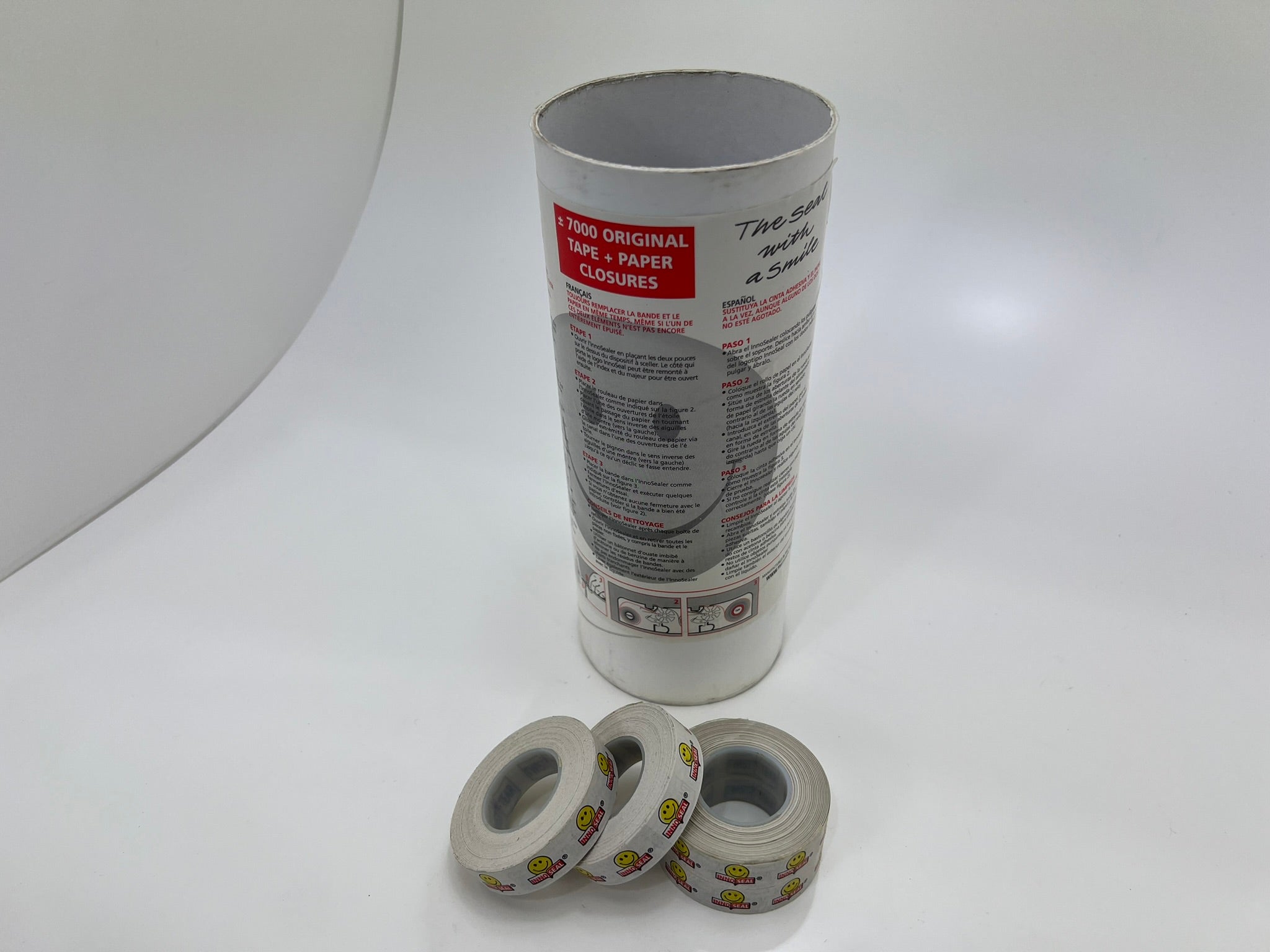 InnoSeal 7000 Origial Tape + Paper Closures Seals for Sealer Machine - Seal with a Smile - Norgroup