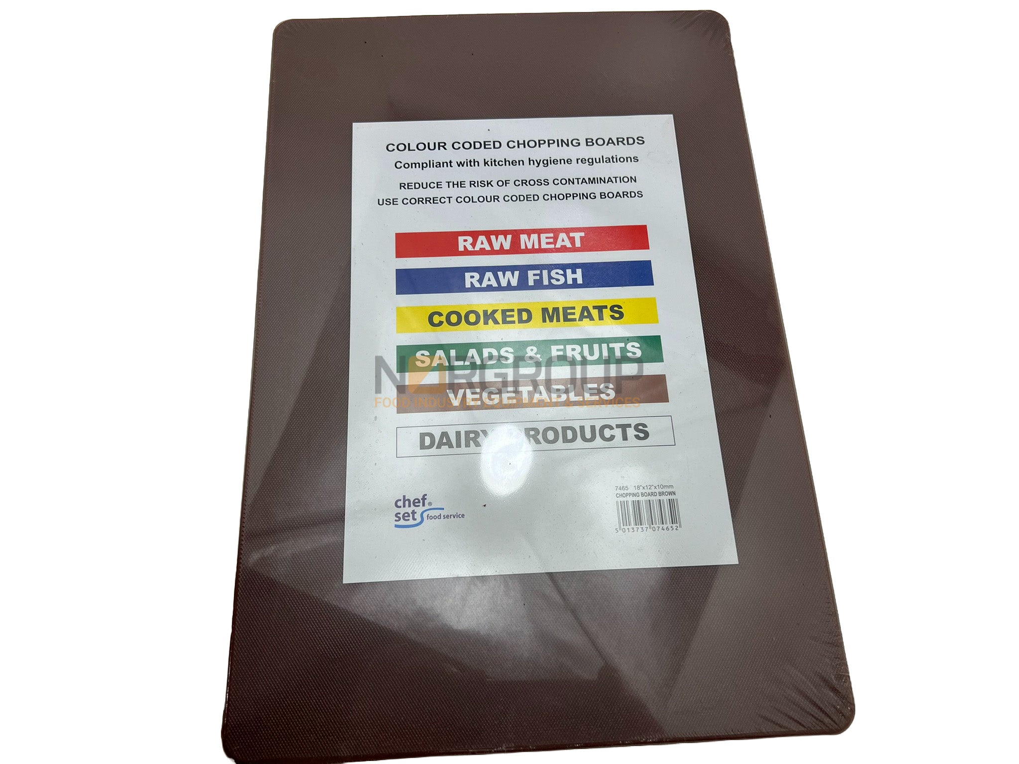 NGP-3543-LOW-NOR-BRO low-density-chopping-board-450mmx300mmx10mm - Norgroup