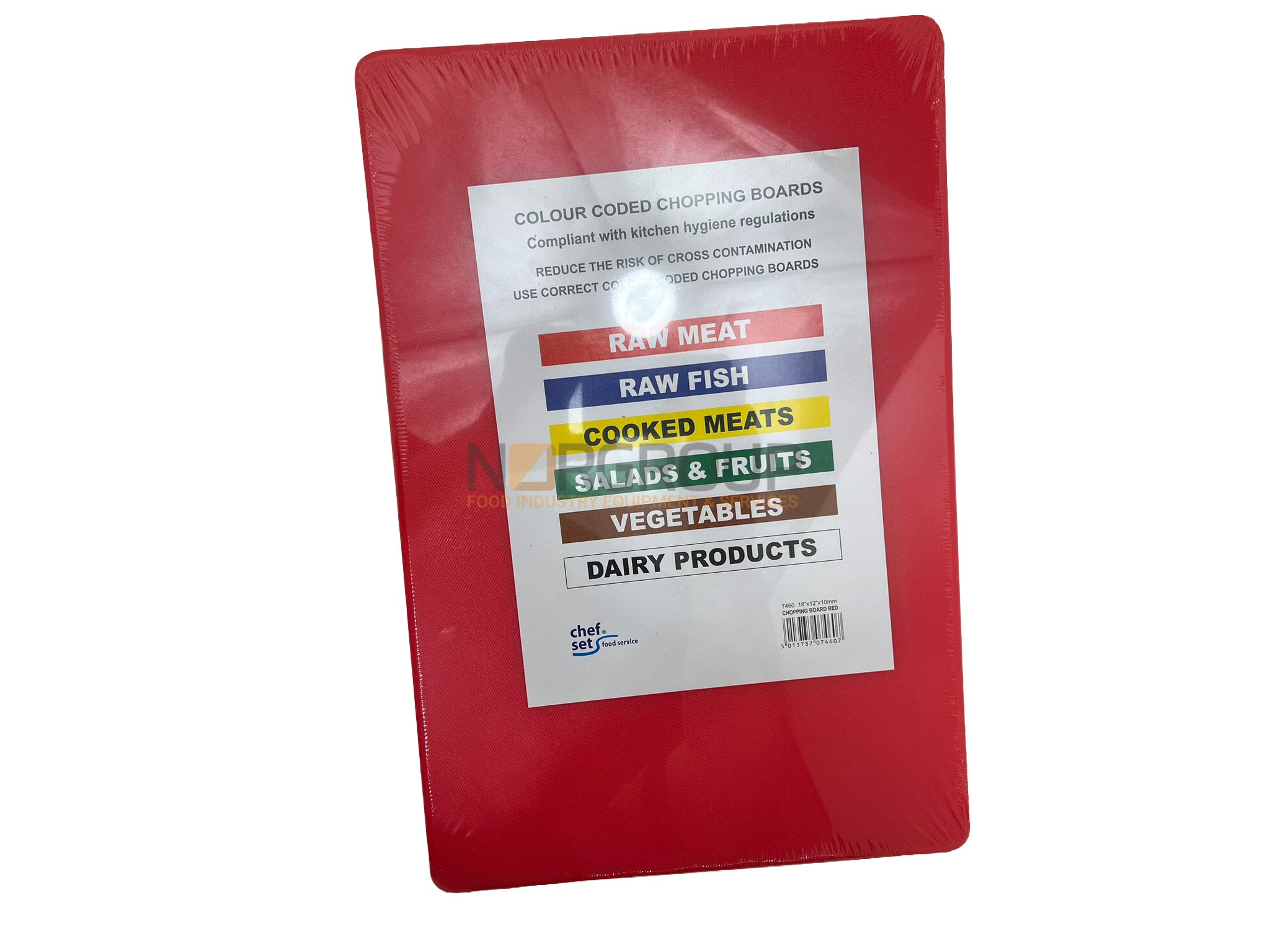 NGP-3545-LOW-NOR-RED low-density-chopping-board-450mmx300mmx10mm - Norgroup