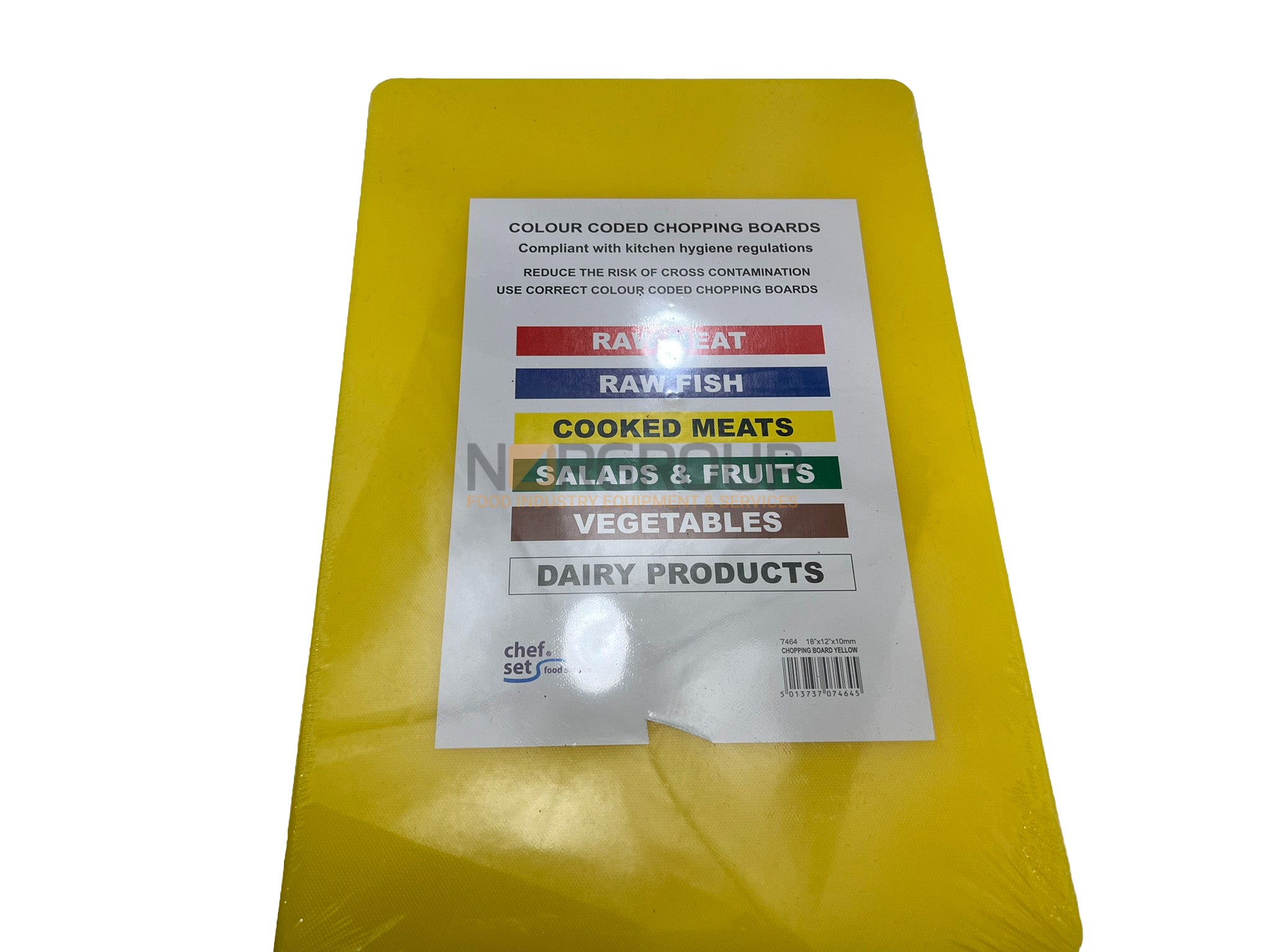 NGP-3546-LOW-NOR-YEL low-density-chopping-board-450mmx300mmx10mm - Norgroup