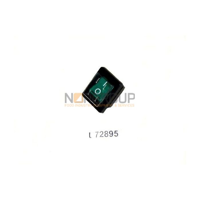 Rocker Switch Grn Ill. 16A